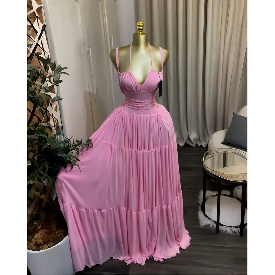 Creysie 2026 Summer Women Halter Sleeveless Strapless Long Maxi Dress Slim Evening Birthday Beach Sexy Vacation Party Dresses