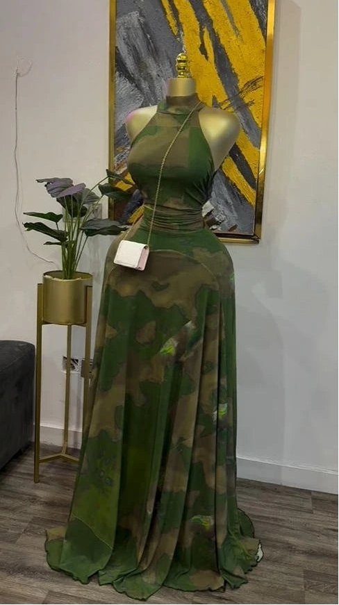 CREYSIE 2026 New Women O-neck Sleeveless Floral Print Mermaid Maxi Dress Evening Birthday Beach Sexy Night Party Long Dresses