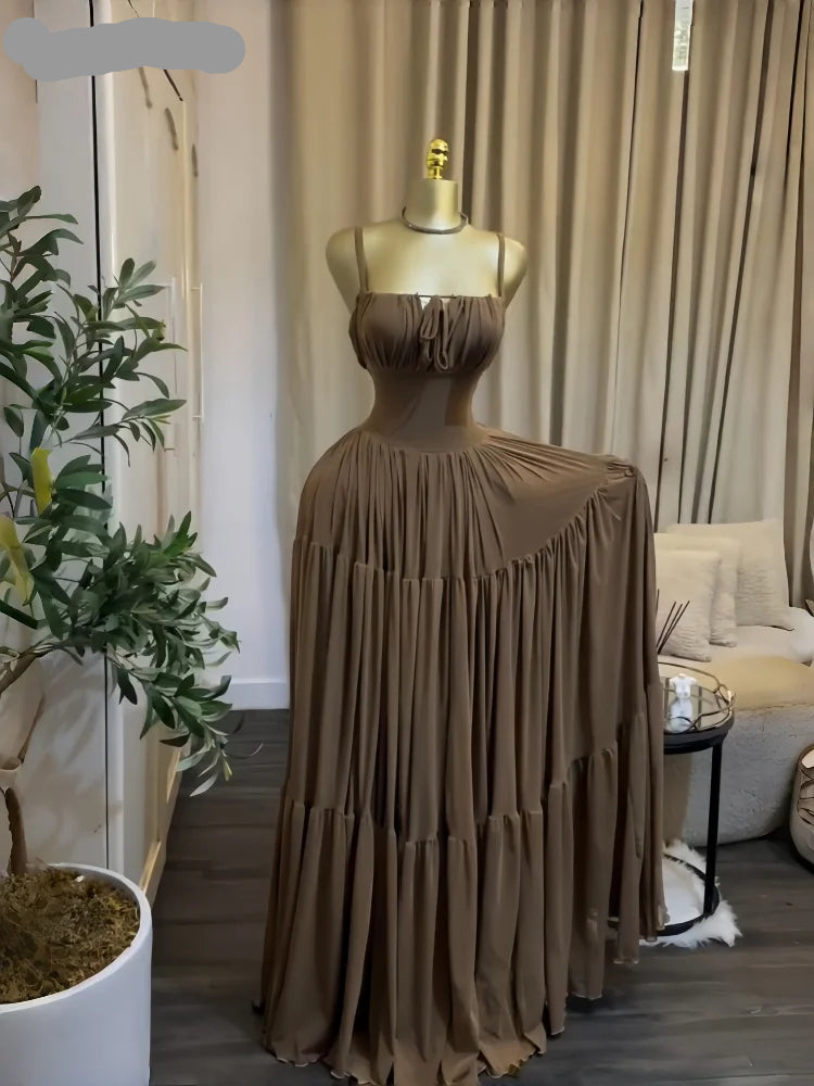 Creysie 2026 Summer Women Halter Sleeveless Strapless Long Maxi Dress Slim Evening Birthday Beach Sexy Vacation Party Dresses