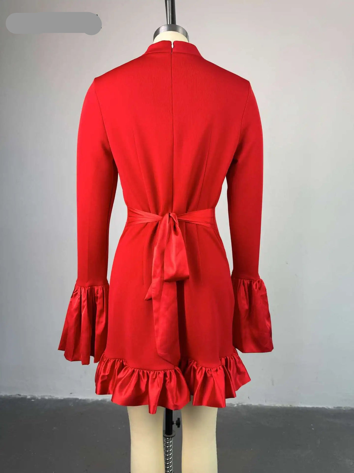 CREYSIE Women O-neck Long Flare Sleeve Ruffles Mini Dress 2025 Spring Sweet Sexy Birthday Evening Night Party Vestidos Dresses