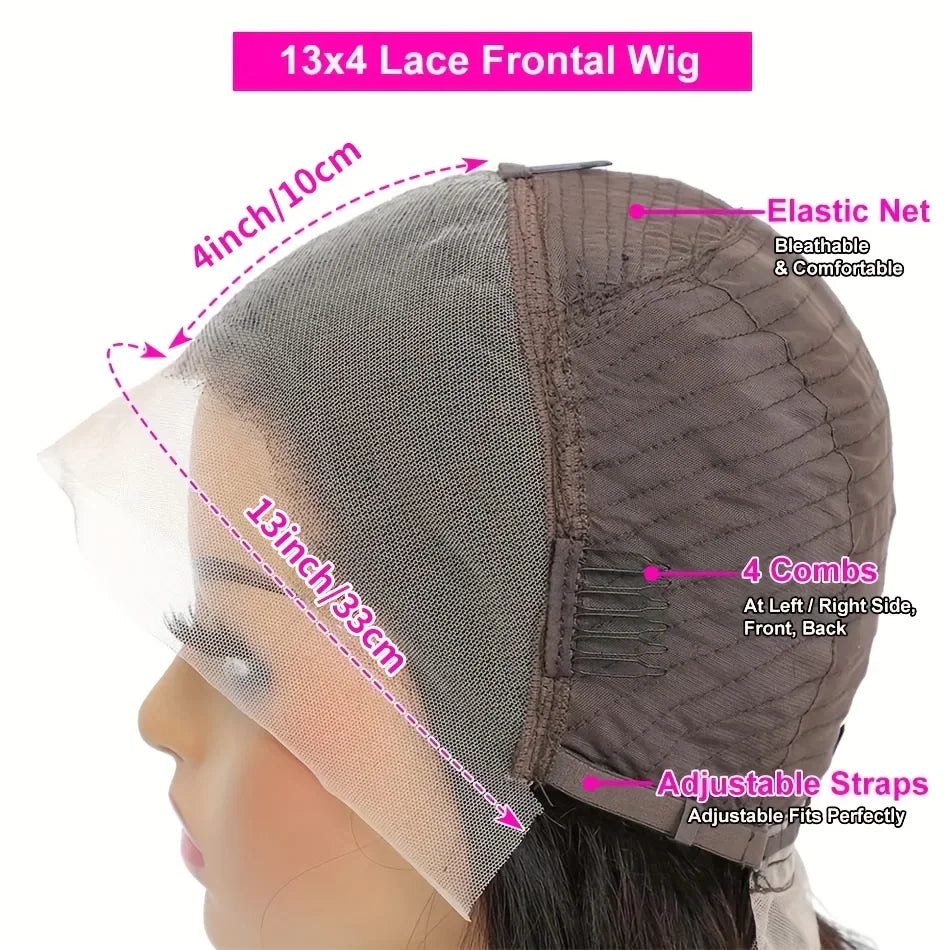 Looking 13x4 Lace Front Wig Human Hair - 200% Density 
