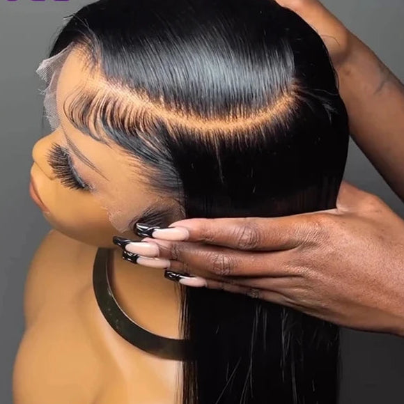 250 Density 13x6 HD Lace Frontal Wig Invisible Real HD Lace 13x4 Full Frontal Lace Wig Straight Pre Plucked Virgin Human Hair