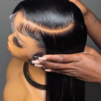 250 Density 13x6 HD Lace Frontal Wig Invisible Real HD Lace 13x4 Full Frontal Lace Wig Straight Pre Plucked Virgin Human Hair