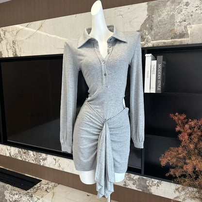 Spicy Girl Polo-neck Dress Women&