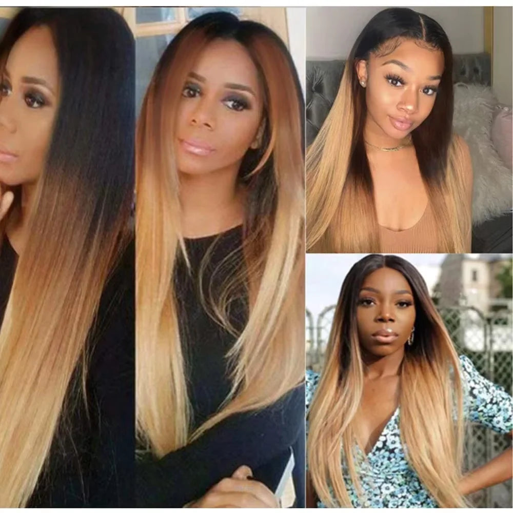 Brown Straight Human Hair Bundle with Closure 4x4 Frontal Brazilian Brown Bundles 3/4 100% Remy Human Hair Extension for Women