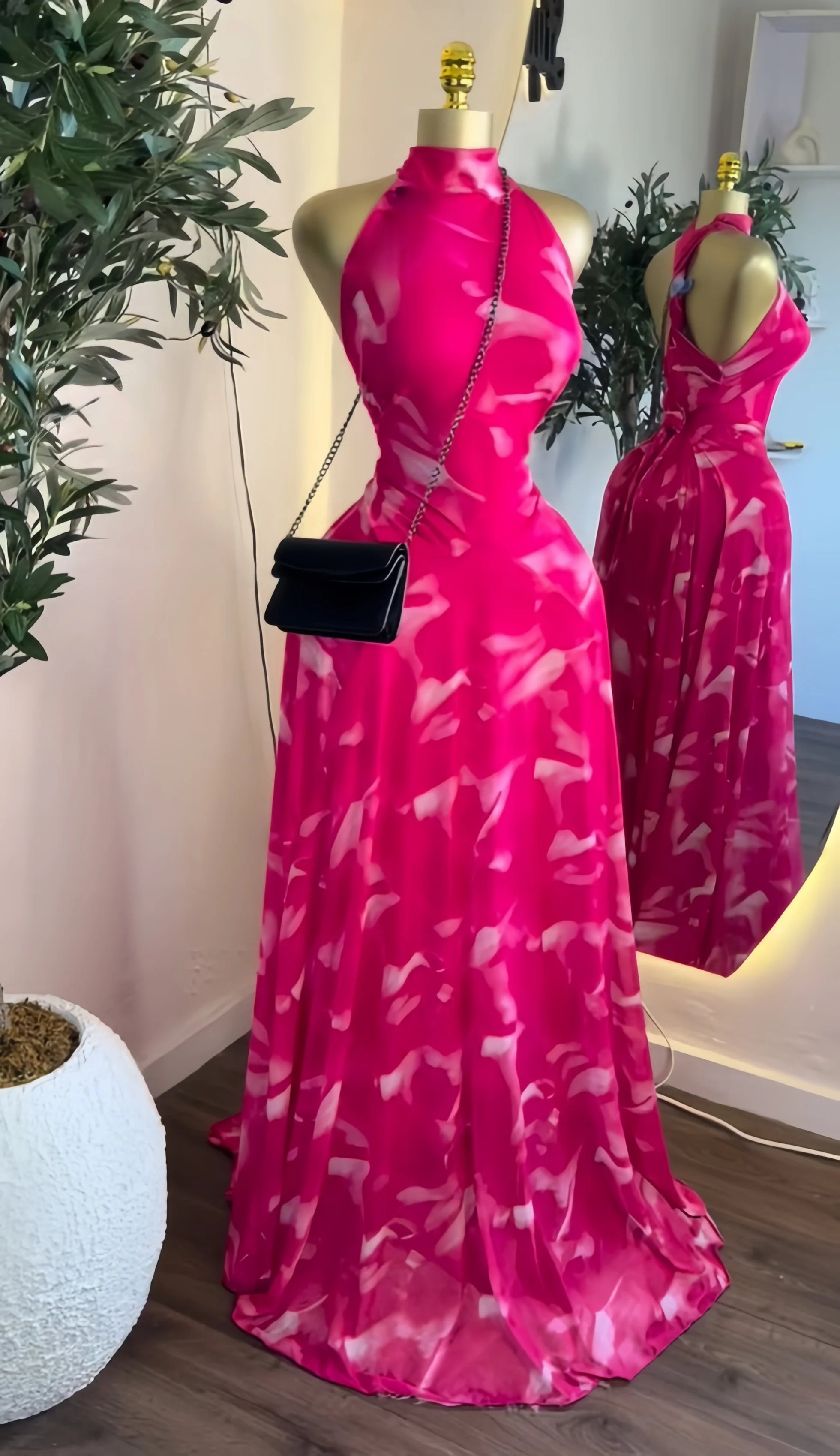 CREYSIE 2026 New Women O-neck Sleeveless Floral Print Mermaid Maxi Dress Evening Birthday Beach Sexy Night Party Long Dresses
