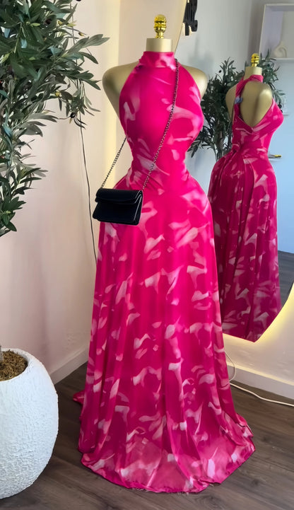 CREYSIE 2026 New Women O-neck Sleeveless Floral Print Mermaid Maxi Dress Evening Birthday Beach Sexy Night Party Long Dresses