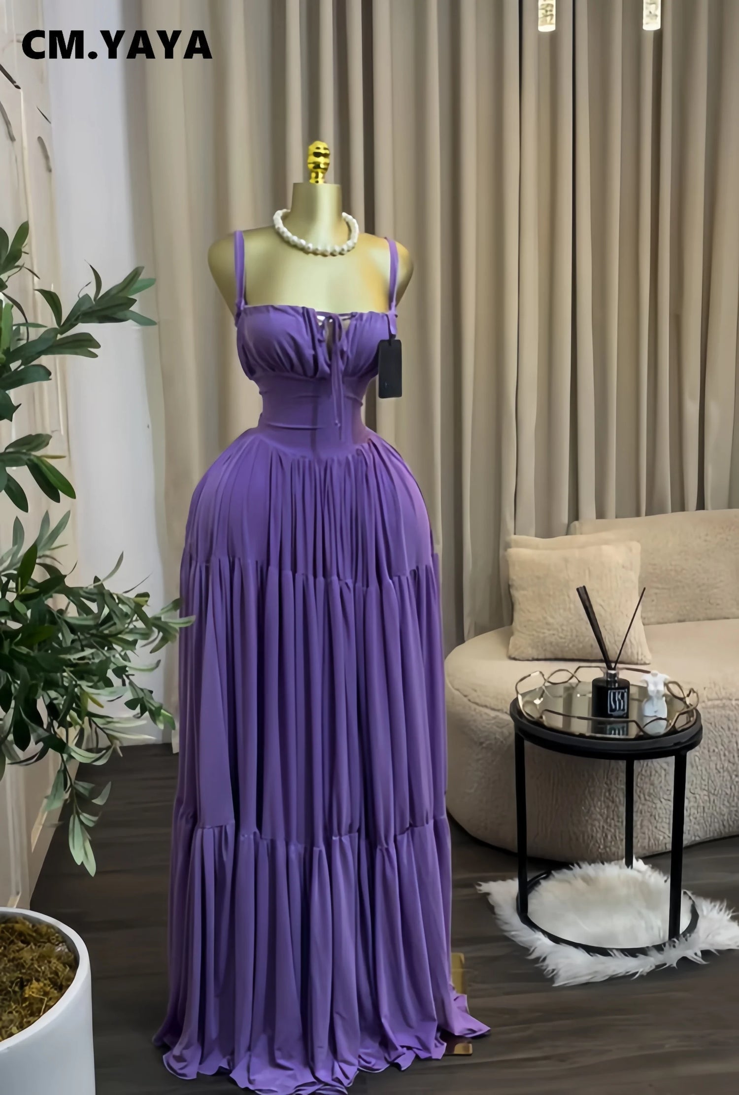 Creysie 2026 Summer Women Halter Sleeveless Strapless Long Maxi Dress Slim Evening Birthday Beach Sexy Vacation Party Dresses
