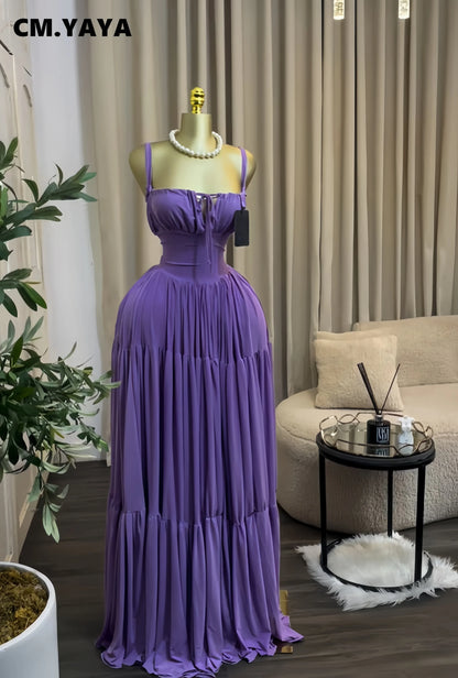 Creysie 2026 Summer Women Halter Sleeveless Strapless Long Maxi Dress Slim Evening Birthday Beach Sexy Vacation Party Dresses