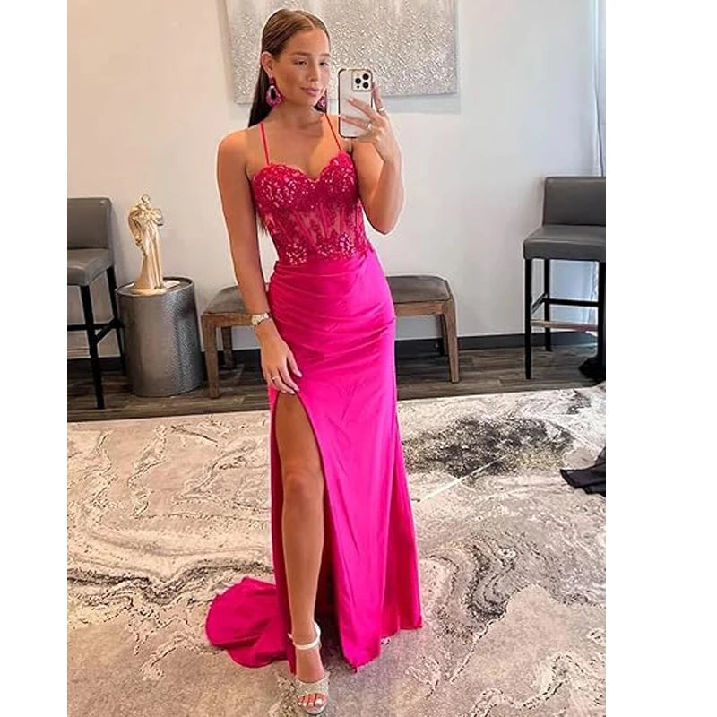 Womens Prom Dresses Off Shoulder Bridesmaid Dress for Wedding Guest 2025 Chiffon Lace Appliques Long Maxi Gowns