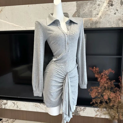 Spicy Girl Polo-neck Dress Women&