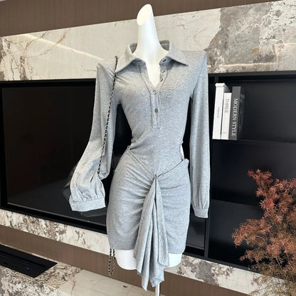 Spicy Girl Polo-neck Dress Women&