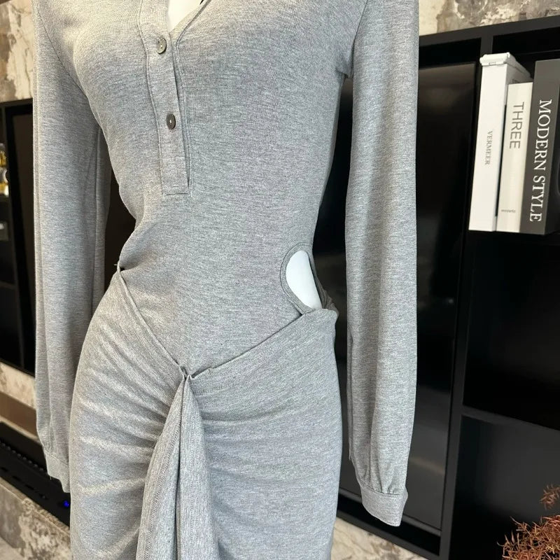Spicy Girl Polo-neck Dress Women&