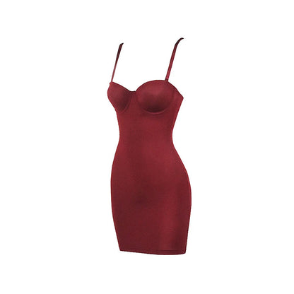 Short Bodycon Dress Backless Skinny Straps Solid Casual Sexy Sleeveless Summer High Waist Club Slim Mini Dresses Ladies Basic